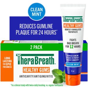 TheraBreath Healthy Gums Toothpaste. Helps Fight Gingivitis. Clean Mint