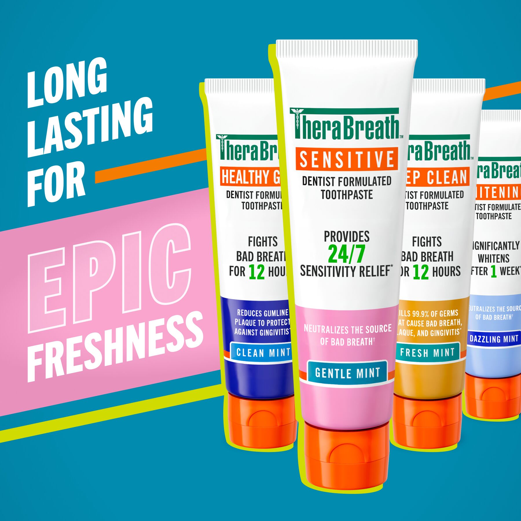 TheraBreath Sensitive Toothpaste. 24/7 Sensitivity Relief (1). With Fluoride for Anticavity Protection. Gentle Mint. 4 Oz - Image 2