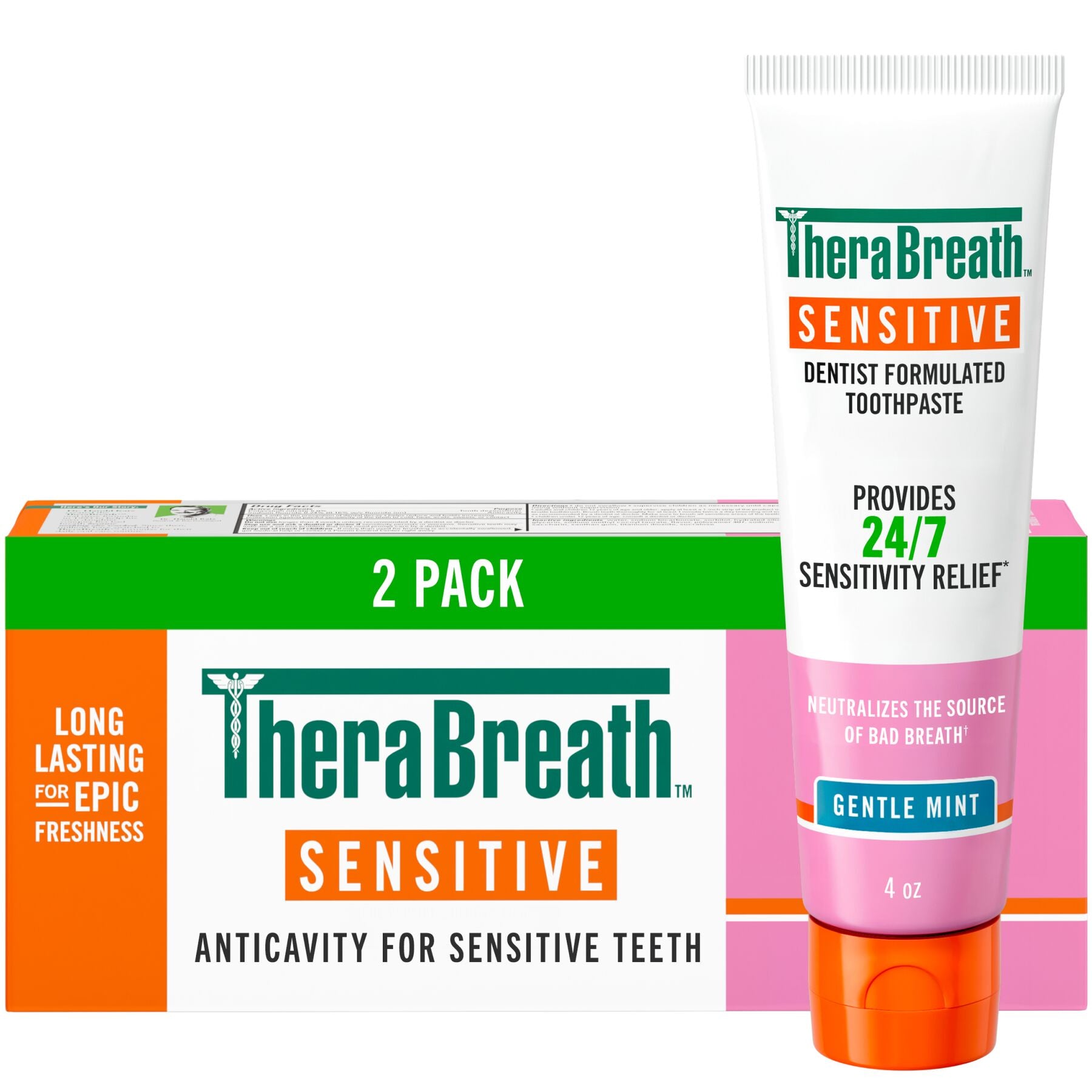 TheraBreath Sensitive Toothpaste. 24/7 Sensitivity Relief (1). With Fluoride for Anticavity Protection. Gentle Mint. 4 Oz - Image 14