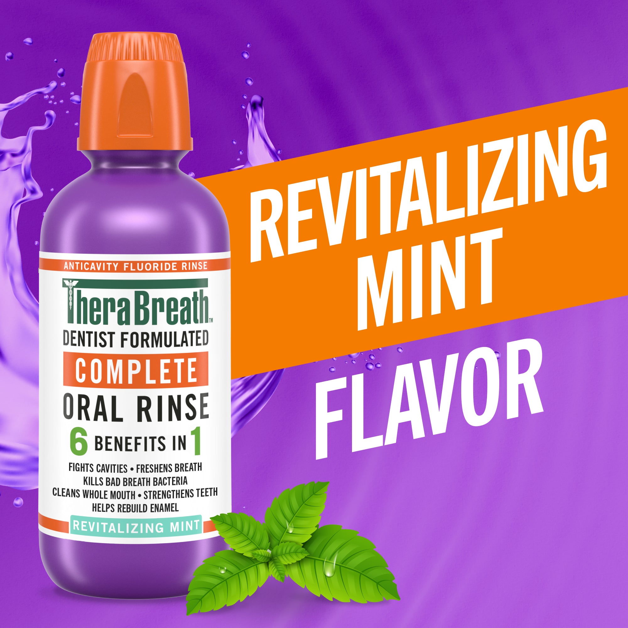 TheraBreath Complete Mouthwash. 6-in-1 Benefits. Alcohol-Free. Revitalizing Mint - Image 4