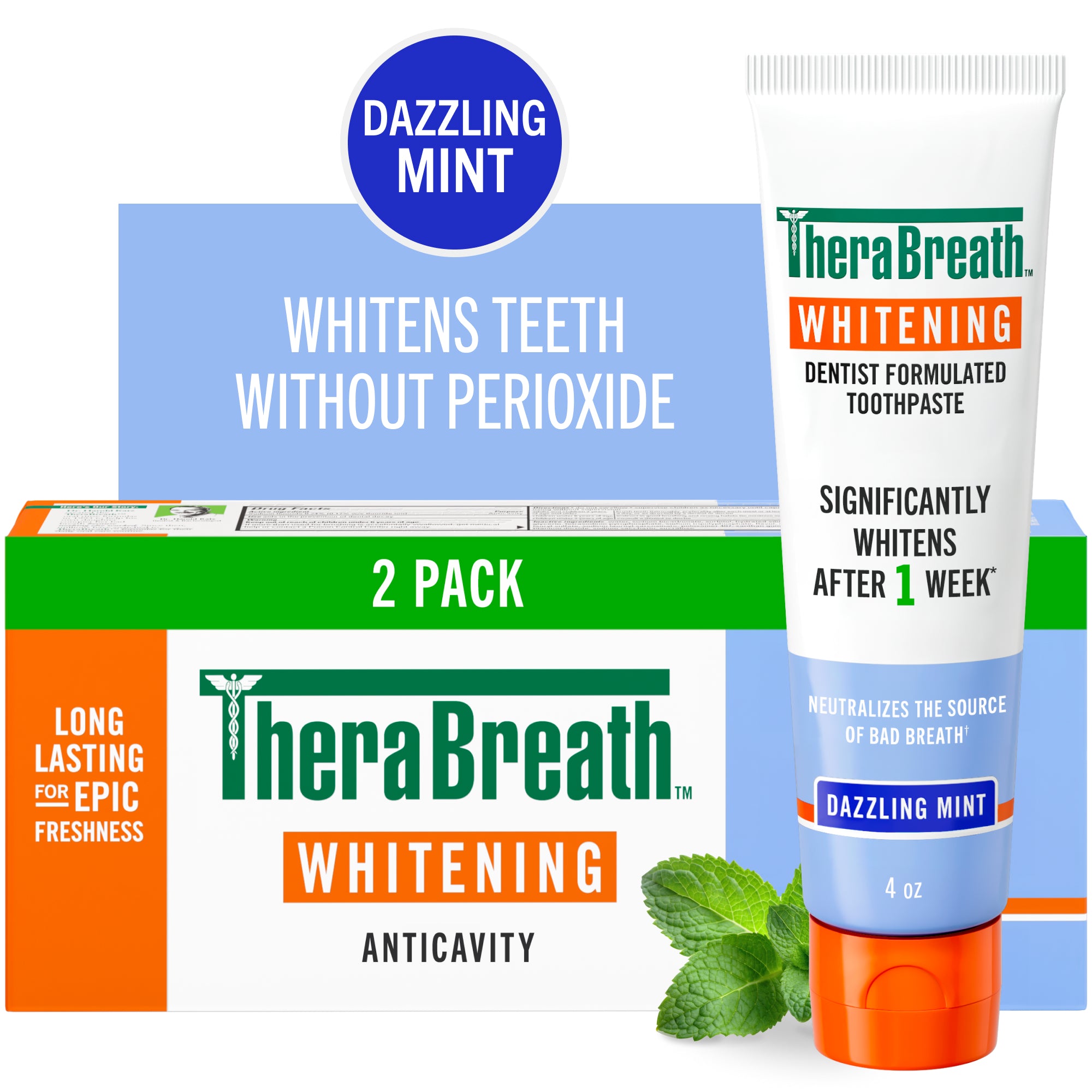 TheraBreath Whitening Oral Rinse & Toothpaste Bundle - Image 3
