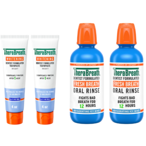 TheraBreath Fresh Breath Oral Rinse & Whitening Toothpaste Bundle